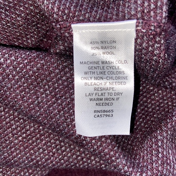 Nordstrom Sweater Mens XL Men's Wool Blend Birdseye Crewneck NWOT * - Picture 4 of 6